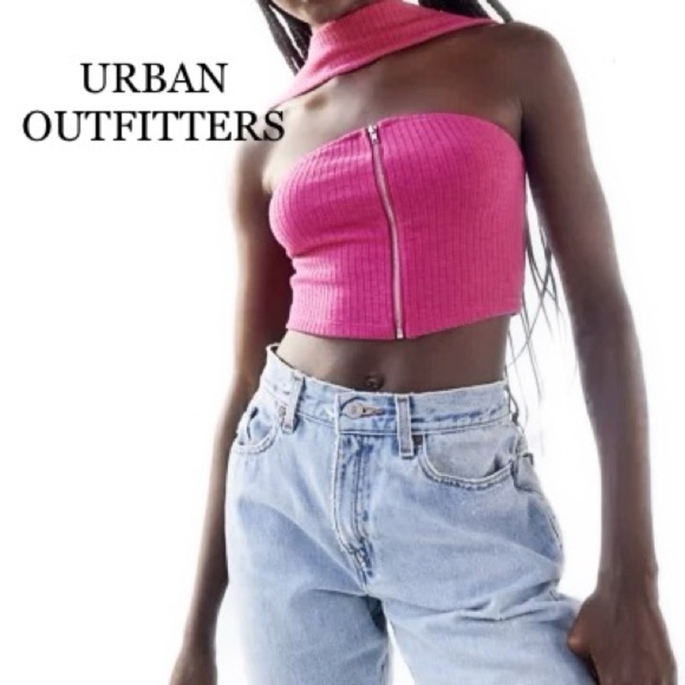 Urban Outiftters Hot Pink Choker Tube Top 💘